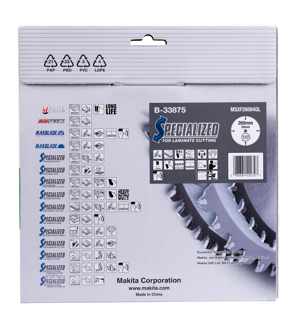 Afkortzaagblad Laminaat