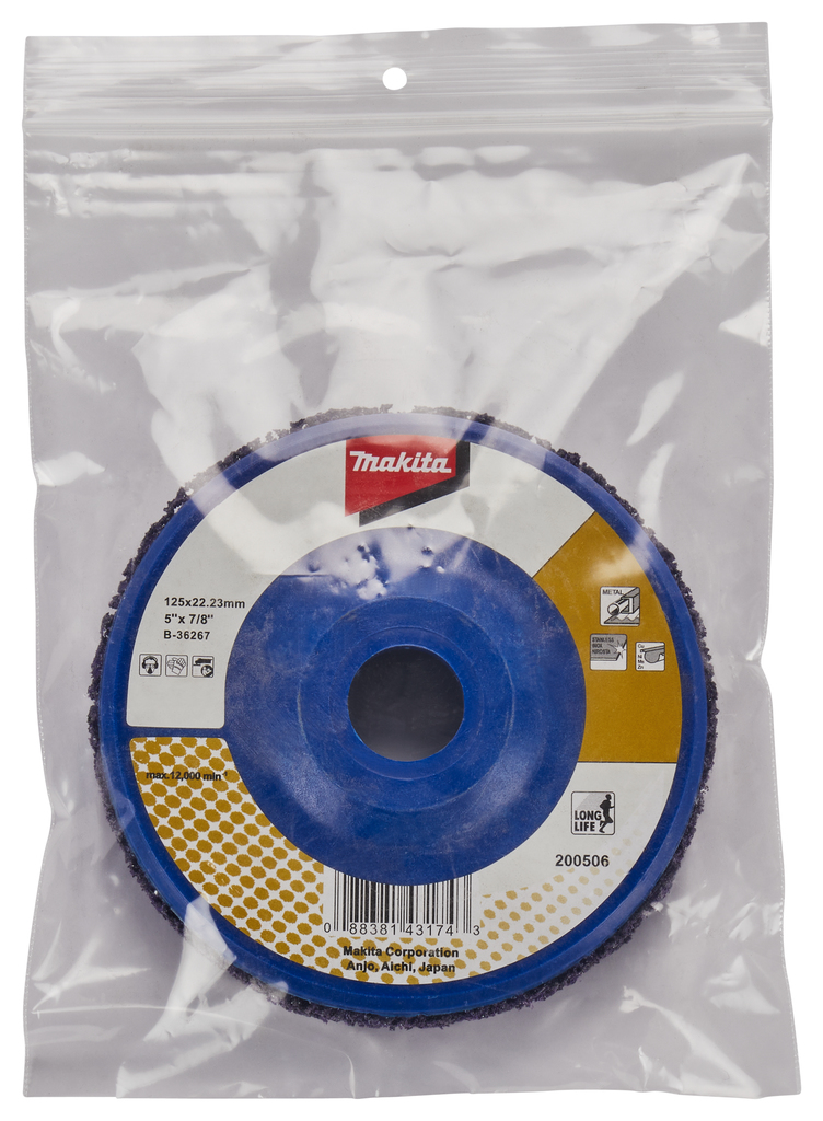 Reinigingsschijf 125mm paars