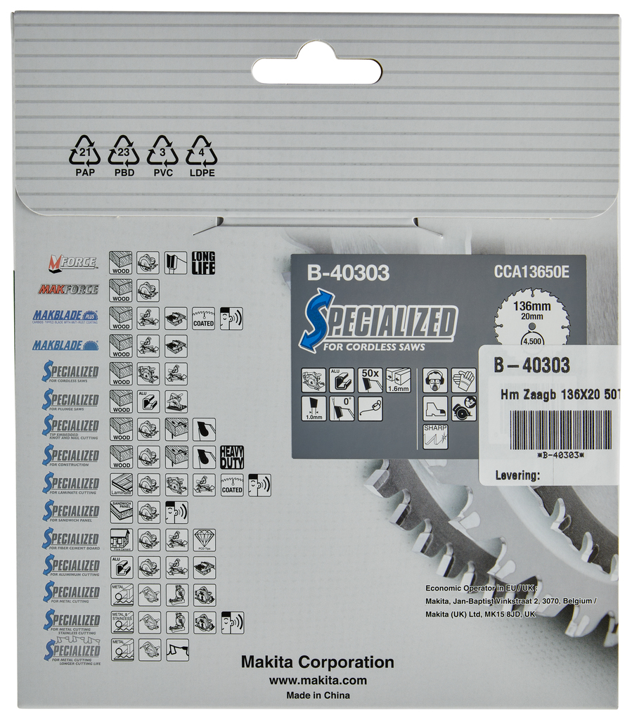 Cirkelzaagblad Aluminium