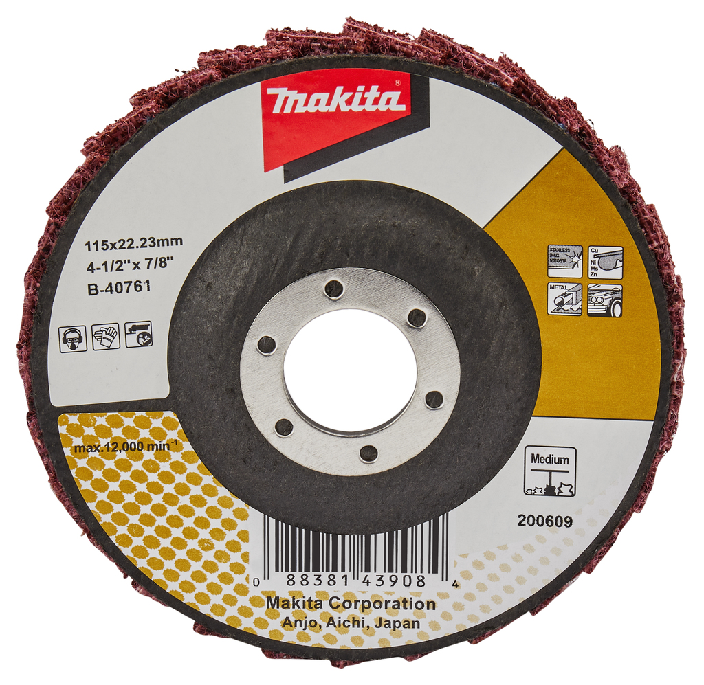 Lamellenschuurvliesschijf 115mm medium