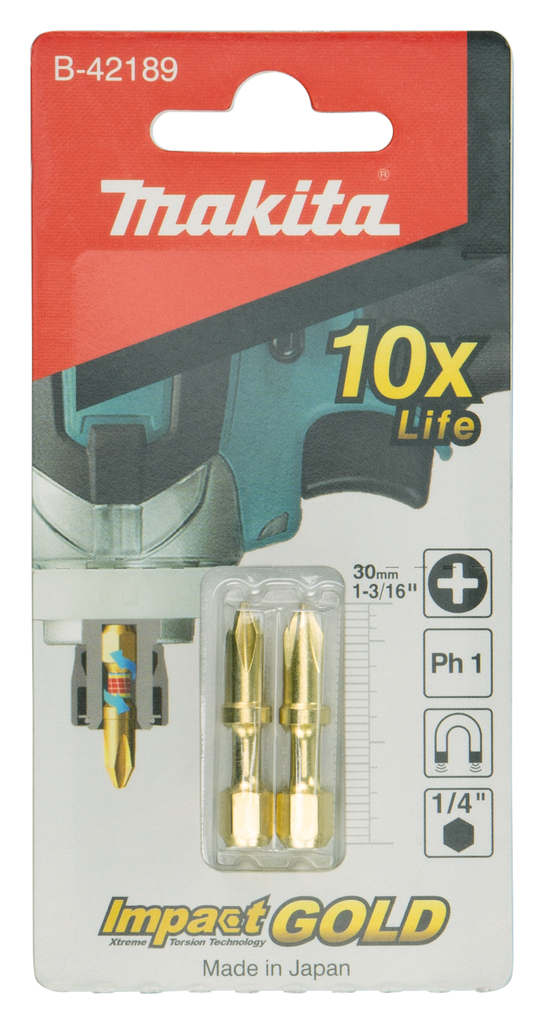 Slagschroefbit PH1x30mm