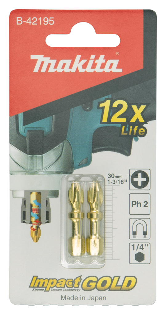 Slagschroefbit PH2x30mm