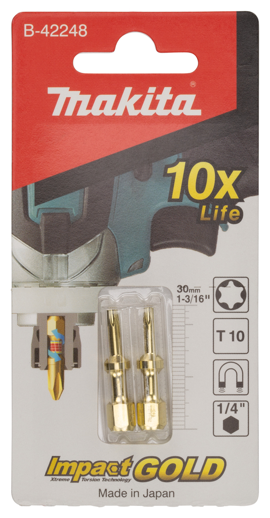 Slagschroefbit T10x30mm