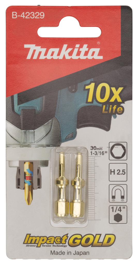 Slagschroefbit H2.5x30mm