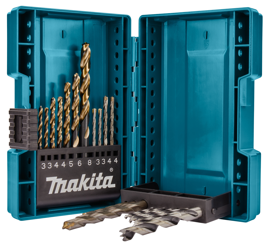 Boorset 21-delig hout/metaal/steen