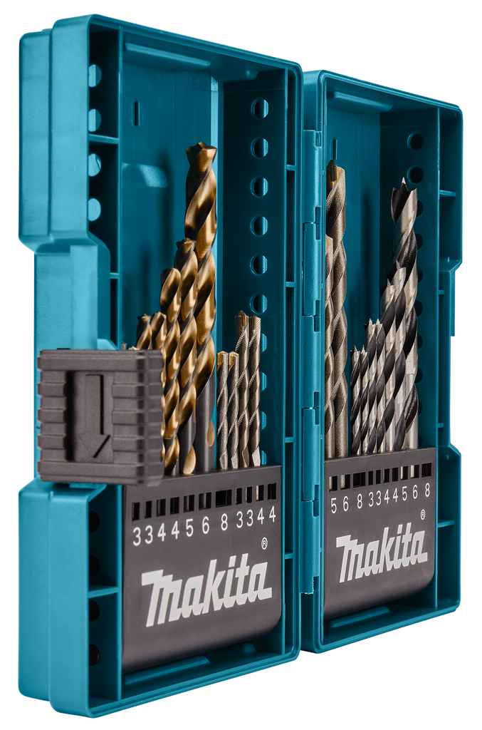 Boorset 21-delig hout/metaal/steen