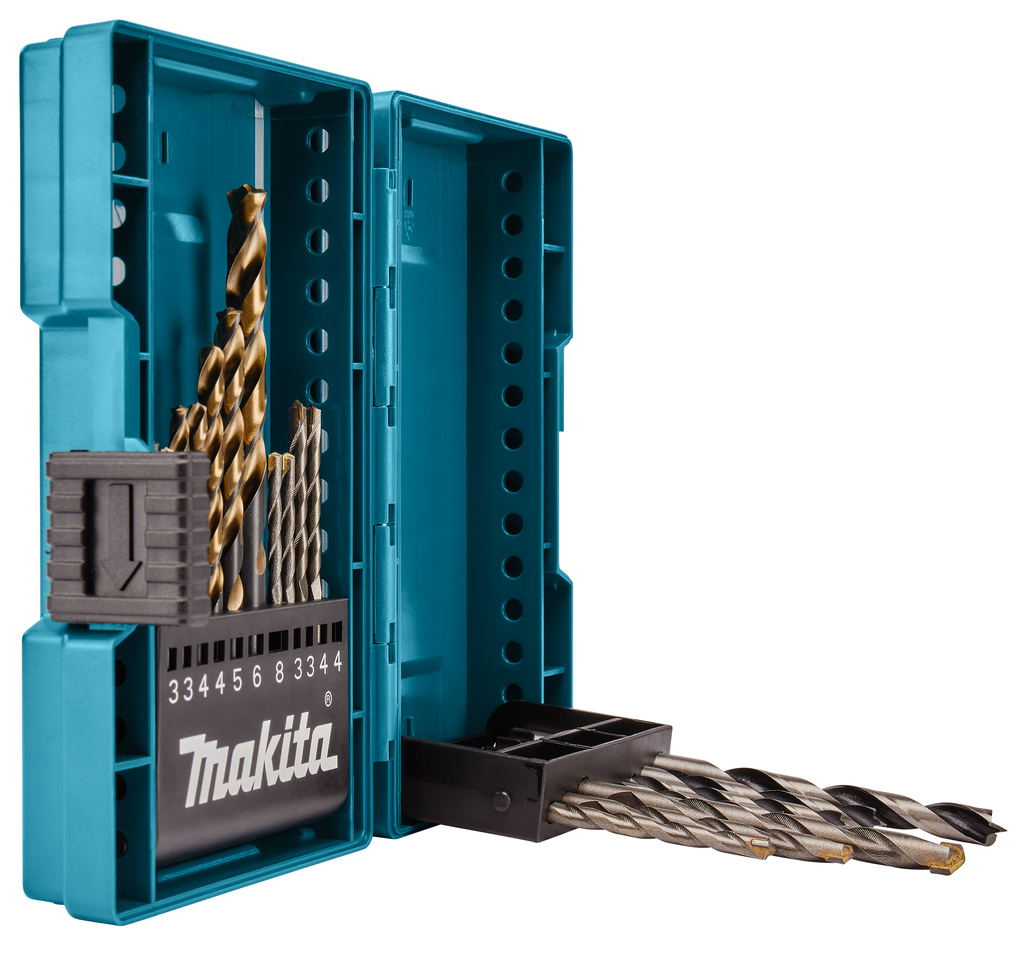 Boorset 21-delig hout/metaal/steen