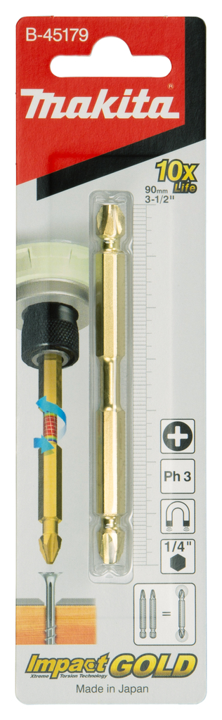 Slagschroefbit PH3x90mm 