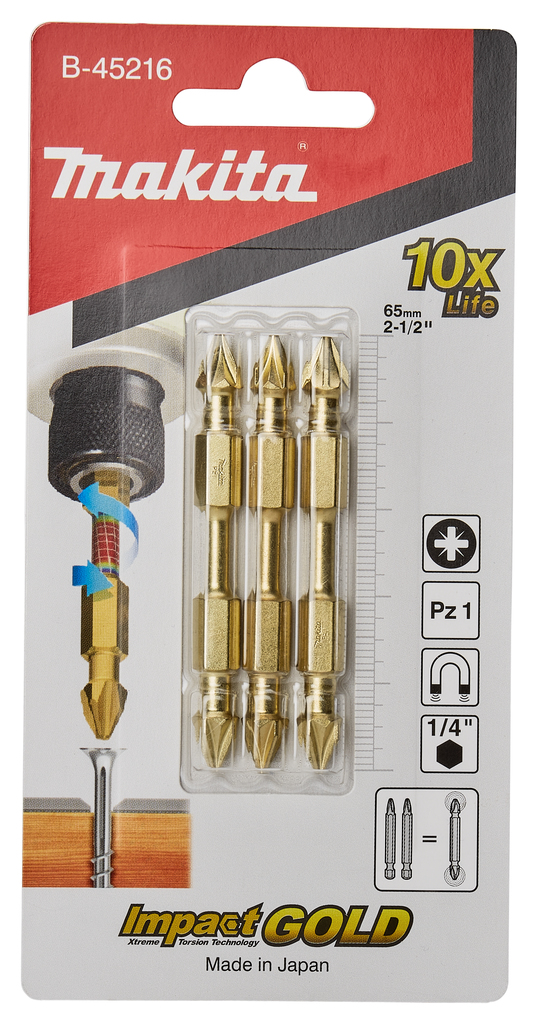 Slagschroefbit PZ1x65mm