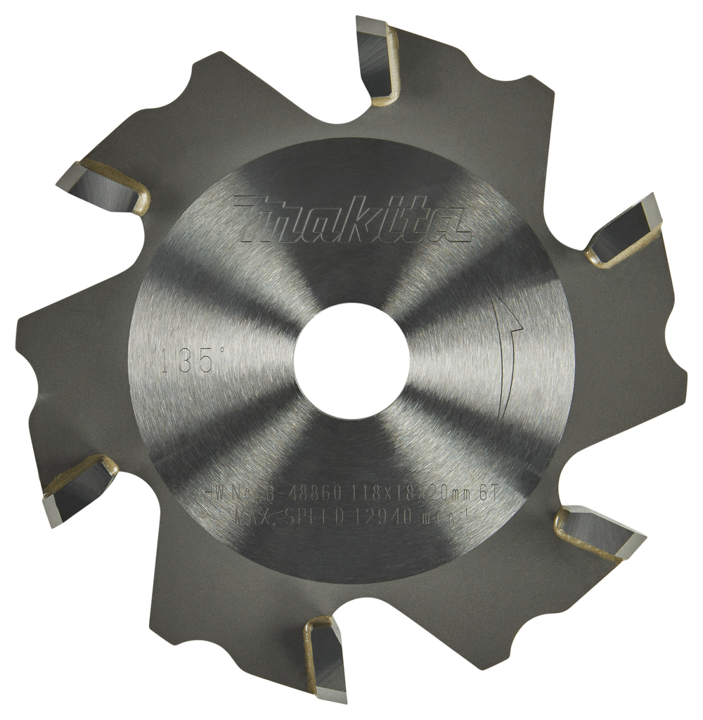 V-groeffreesblad 135° alu