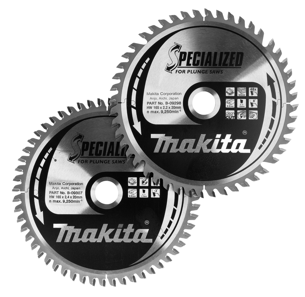 Twinpack cirkelzaagblad 165mm 48/56