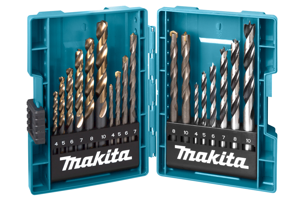 Boorset 18-delig hout/metaal/steen