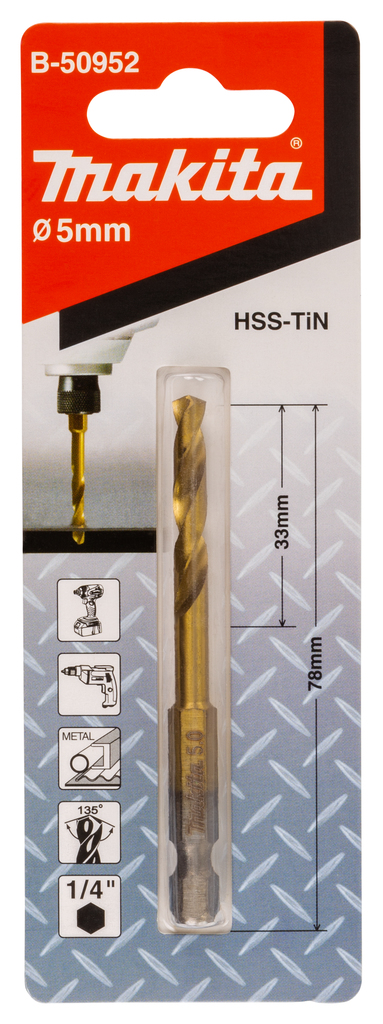 Metaalboor slagschroef 5,0x78mm