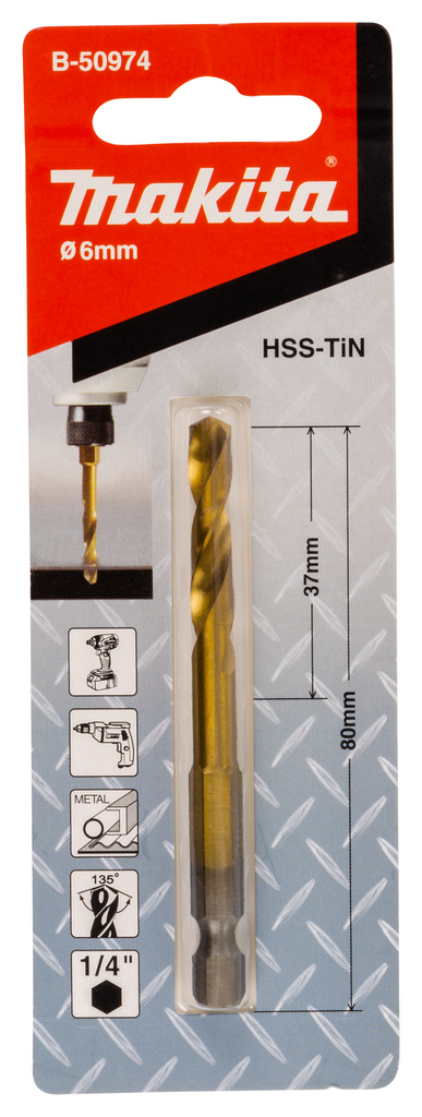 Metaalboor slagschroef 6,0x80mm