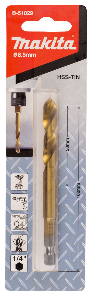 Metaalboor slagschroef 8,5x102mm