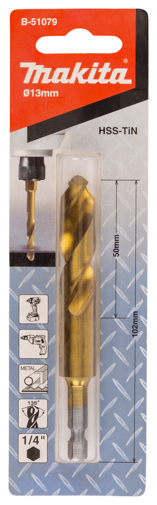 Metaalboor slagschroef 13,0x102mm
