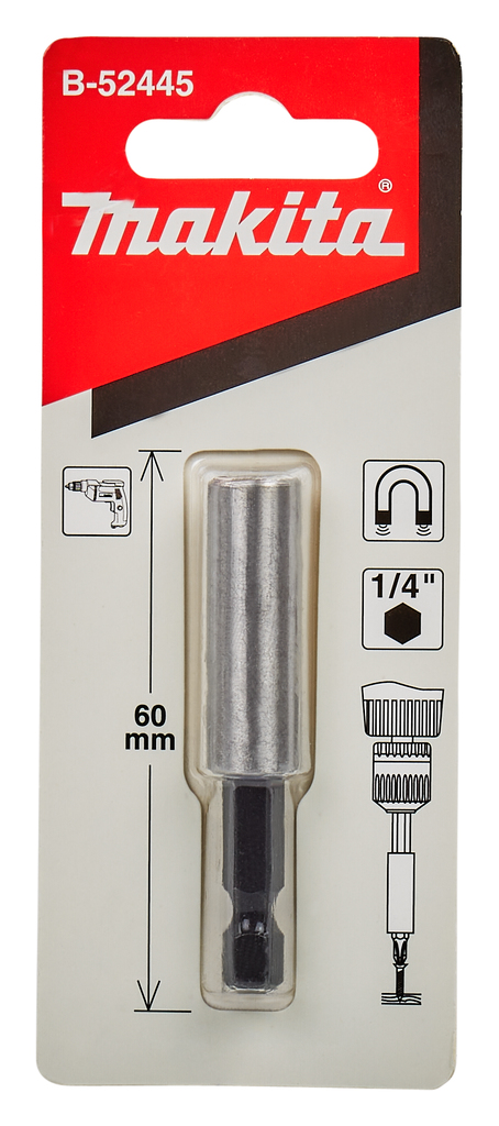 Bithouder magnetisch 1/4"x60mm