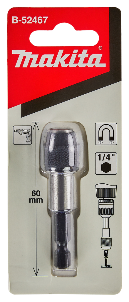 Bithouder magnetisch 1/4"x60mm