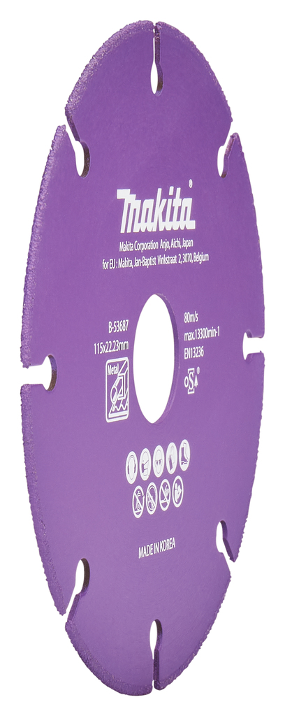 Doorslijpschijf staal 115x22,23x1,3mm