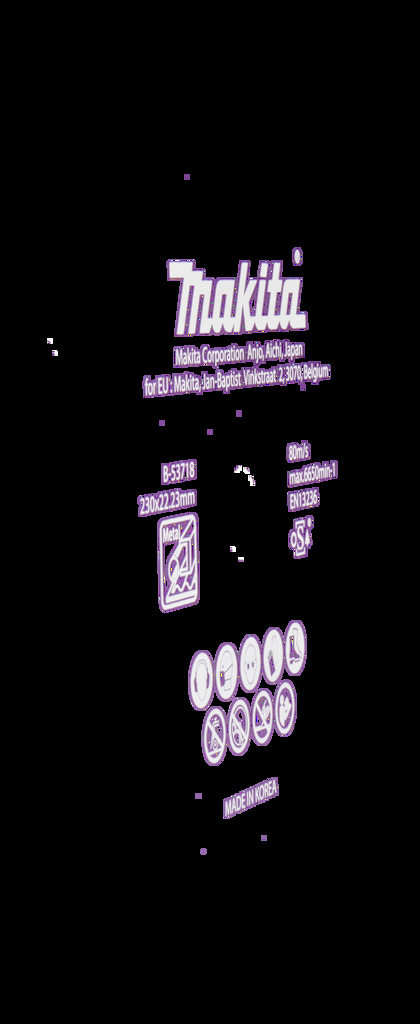 Doorslijpschijf 230x22,23x1,3mm