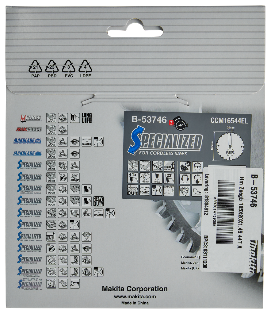 Cirkelzaagblad Gemelamineerd