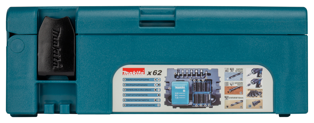 Boor-/schroefbitset 62-delig