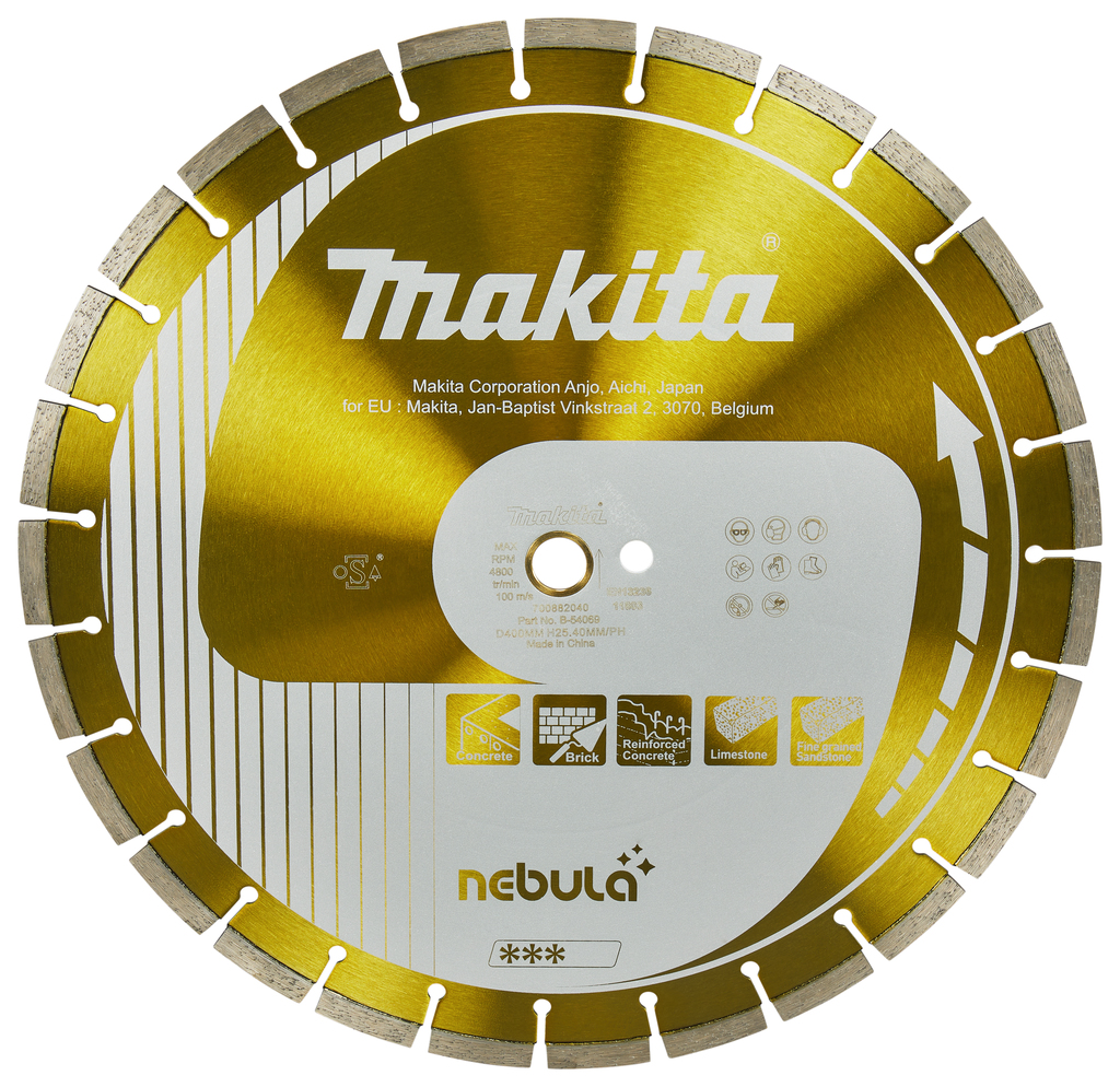 Diamantschijf 400x25,4x3,4mm oranje