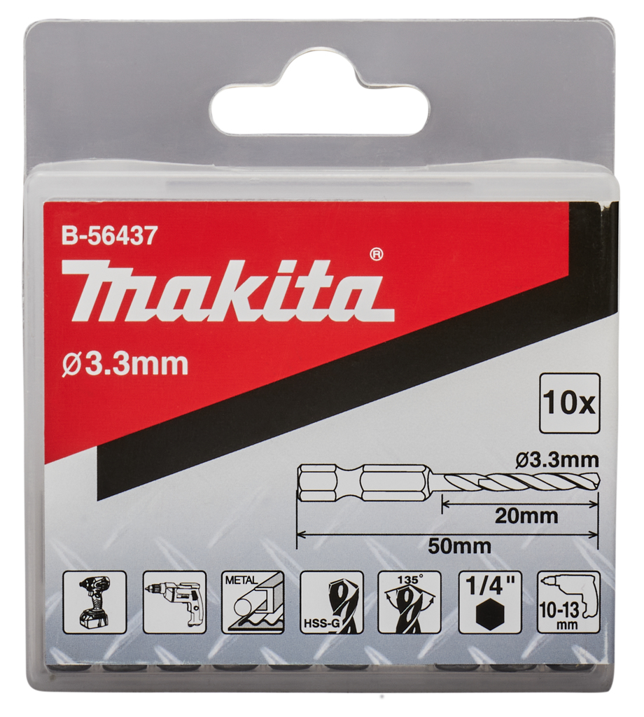 Blindklinknagelboor 3,3x50mm