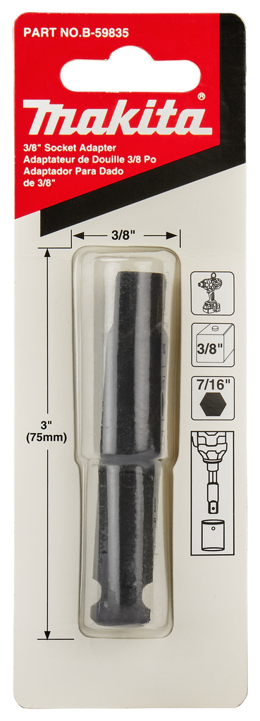 Krachtdophouder 7/16" ZK <> 3/8" VK
