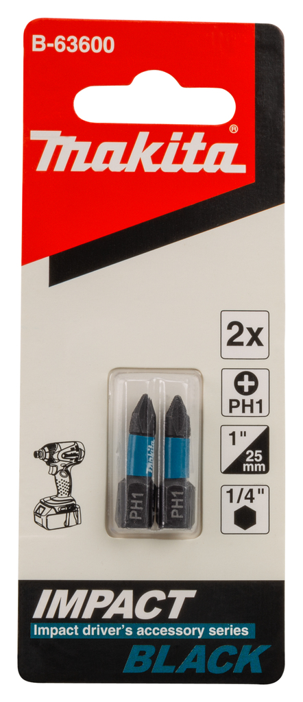 Slagschroefbit PH1x25mm 