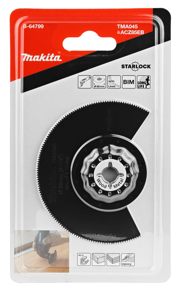 TMA045 Segmentzaagblad 85mm hout&staal