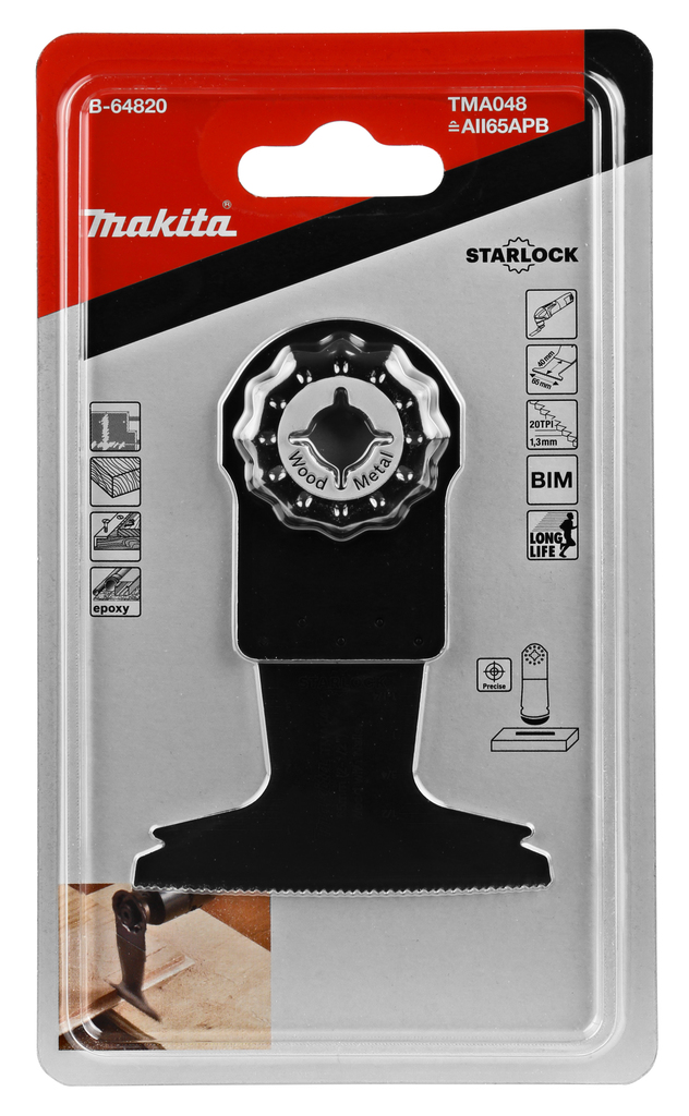 TMA048 Invalzaagblad 65x40mm hout&spijkers