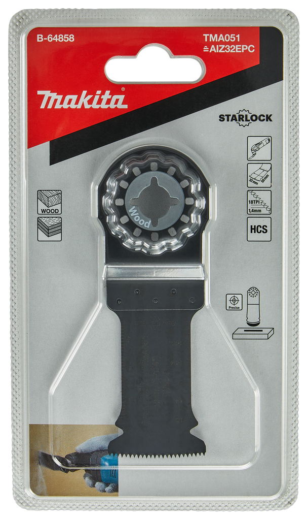 TMA051 Invalzaagblad 32x50mm hout