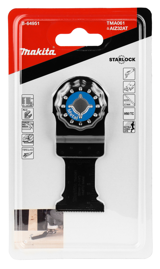 TMA061 Invalzaagblad 32x40mm RVS