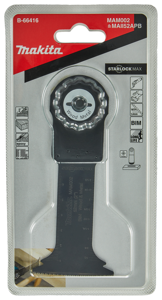 MAM002 Invalzaagblad 52x70mm hout&staal