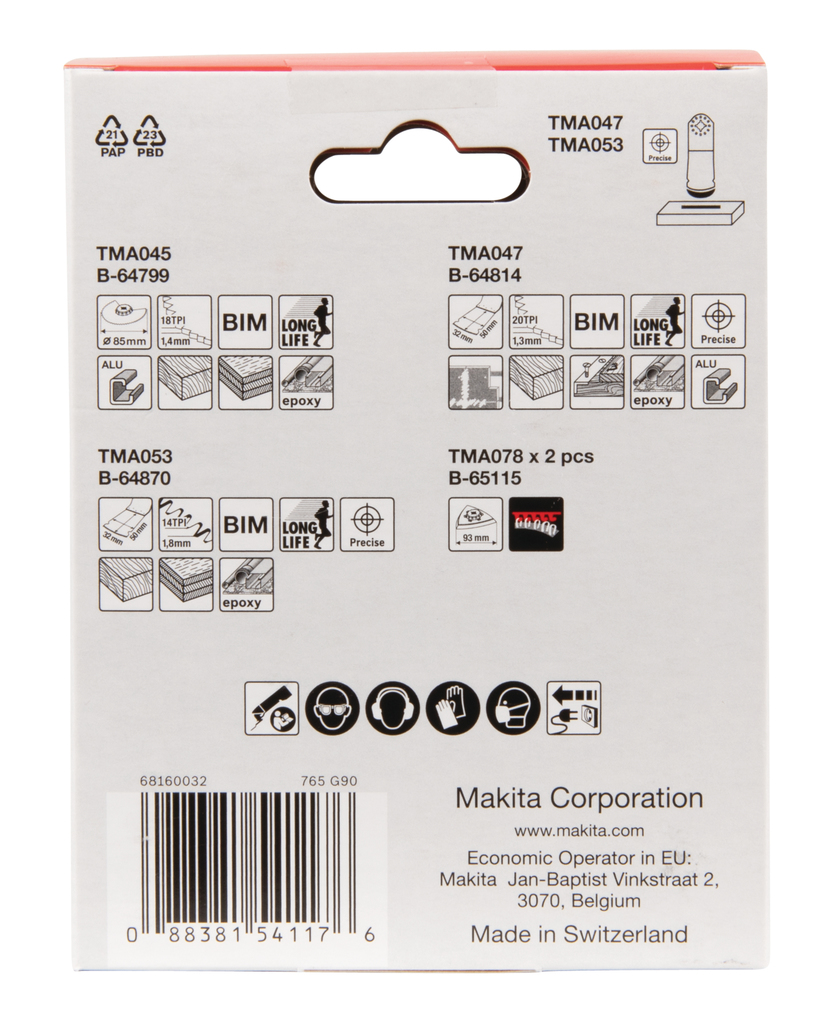 Zaag-/schuurset multitool 5-delig