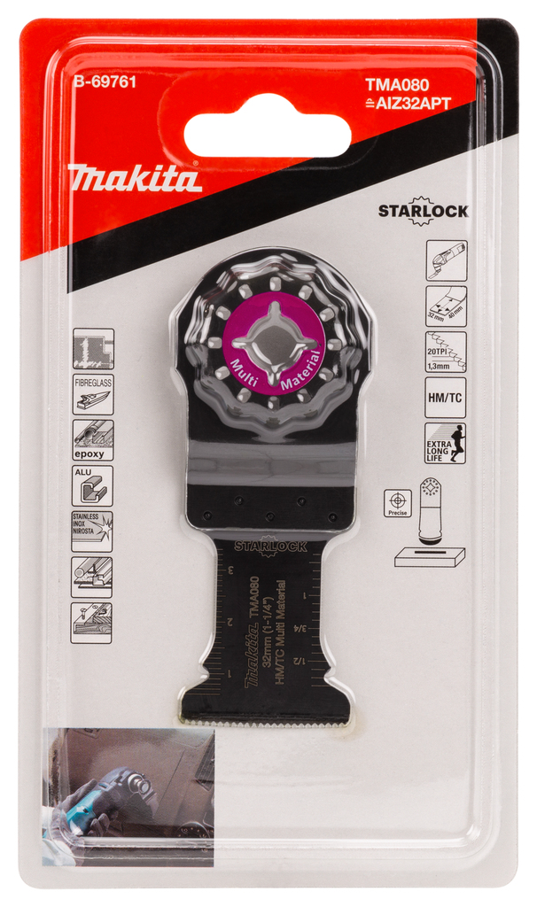 TMA080 Invalzaagblad 32x40mm multimateriaal