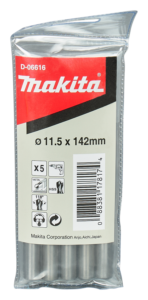 Metaalboor HSS-G 11,5x142 5st