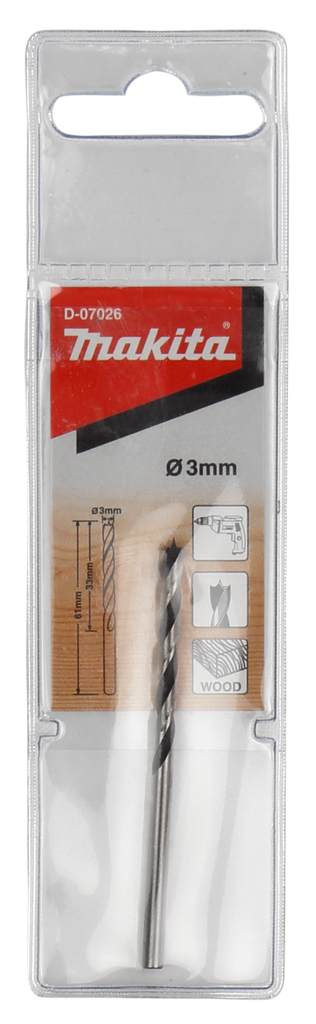 Houtspiraalboor 3x60mm