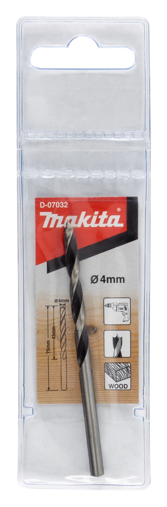 Houtspiraalboor 4x75mm