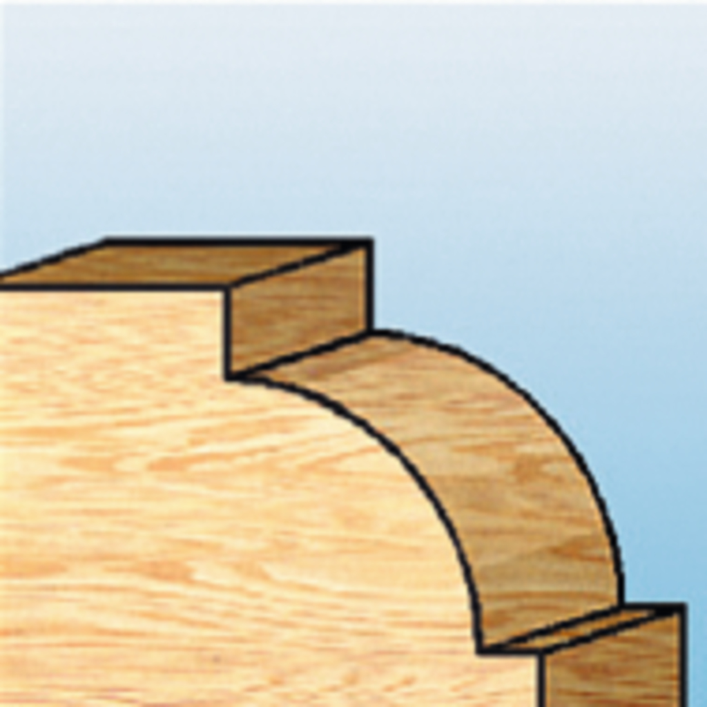 Kwartrondfrees r=1,98 16,67x7,54mm S6