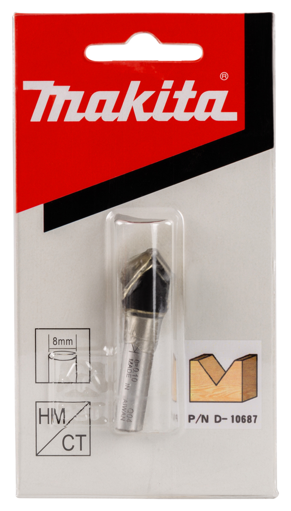 V-groeffrees 90° 12,7x12,7mm S8