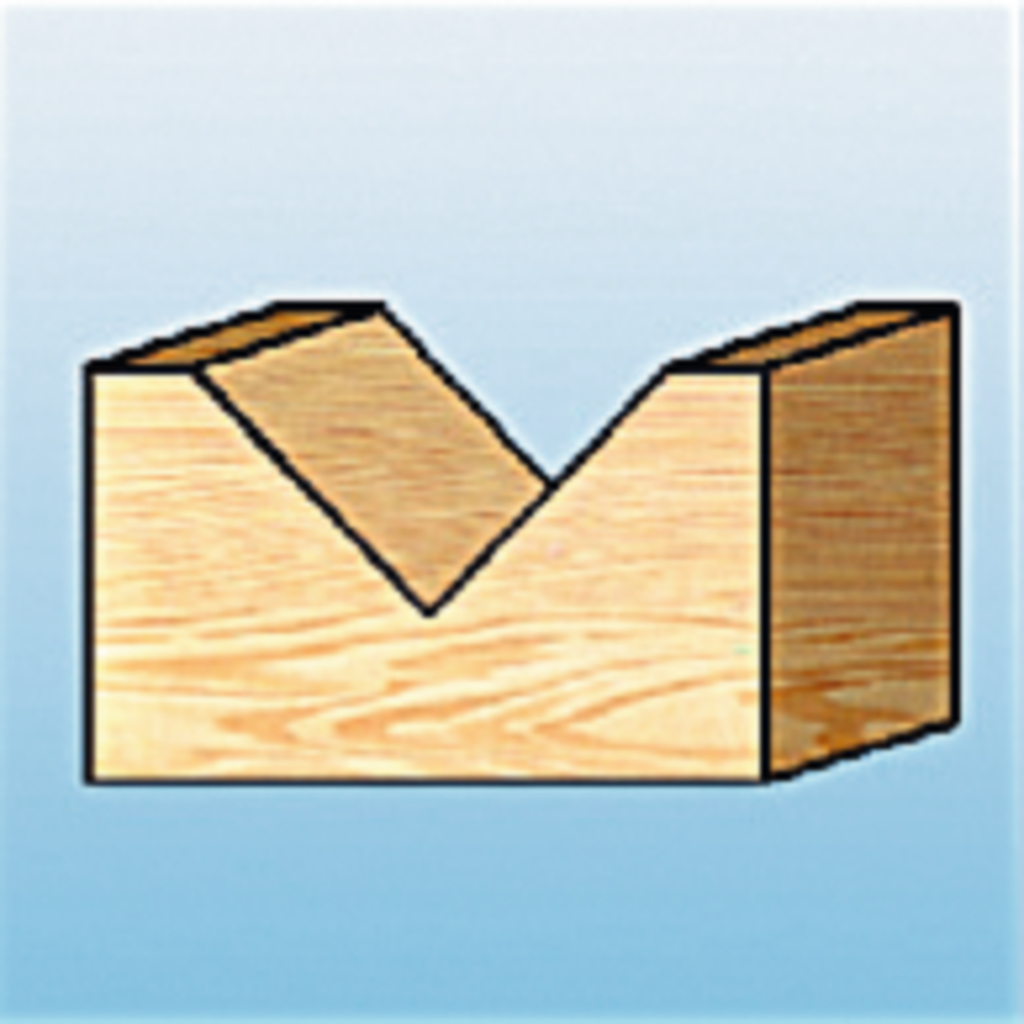 V-groeffrees 90° 12,7x12,7mm S12