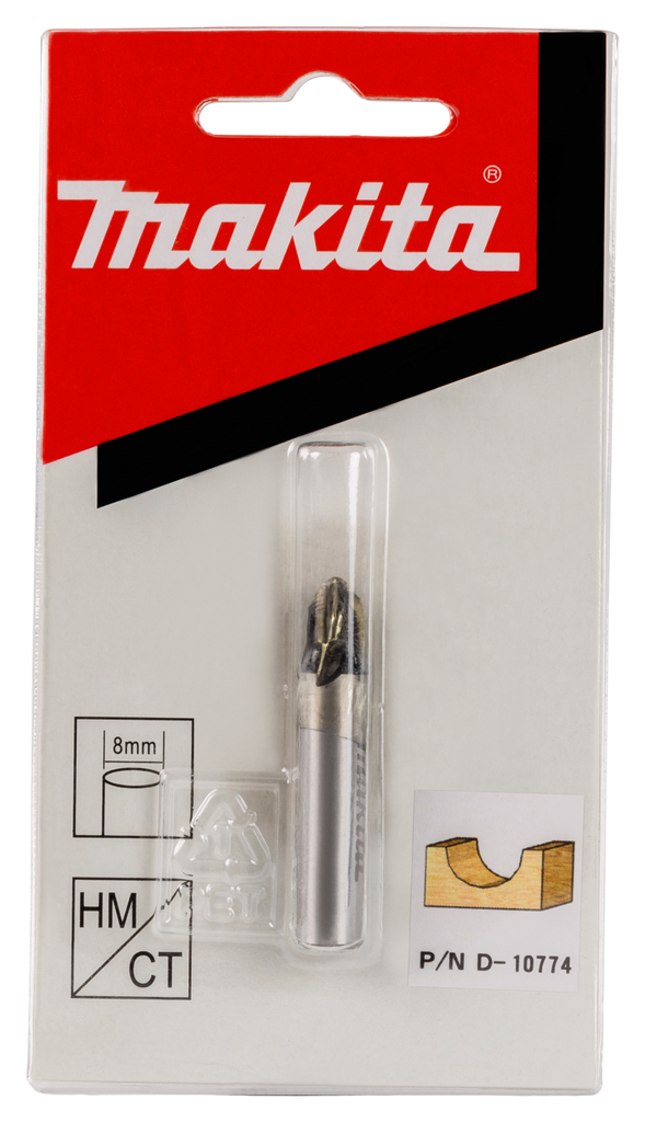 Holprofielfrees r=3,18 6,35x6,35mm S8