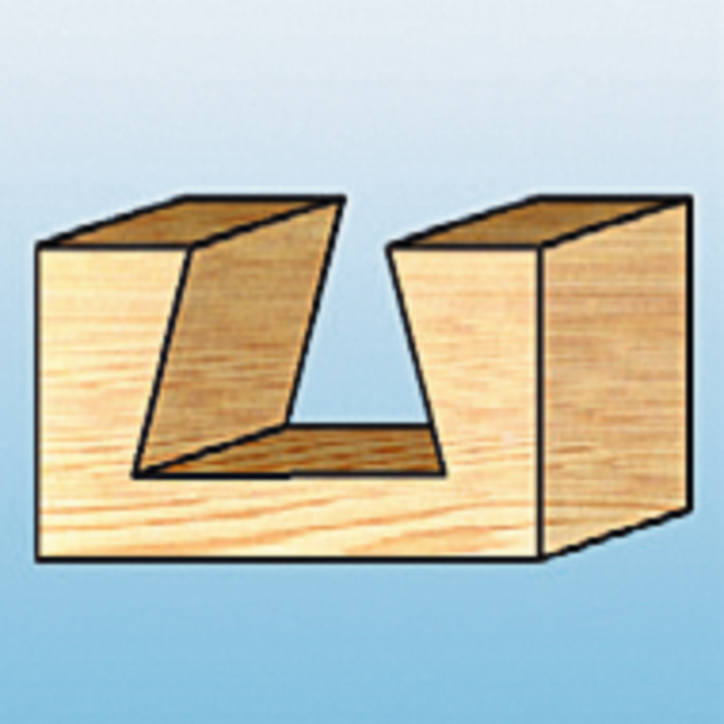 Zwaluwstaartfrees 14° 12,7x12,7mm S8