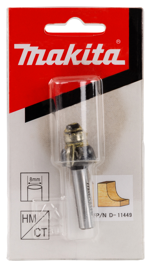 Halfholprofielfrees r=3,97 17,46x9,53mm S8