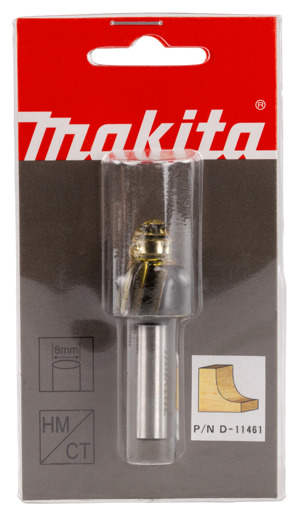 Halfholprofielfrees r=6,35 22,23x12,7mm S8