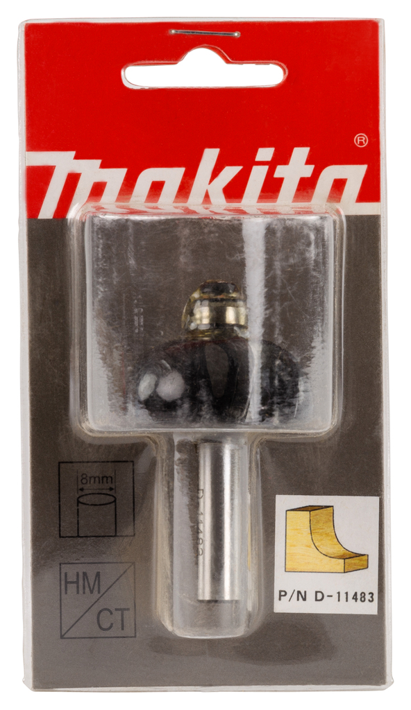 Halfholprofielfrees r=12,7 34,93x15,88mm S8