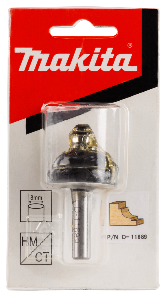 Hollijstprofielfrees r=7,94 31,75x15,88mm S8