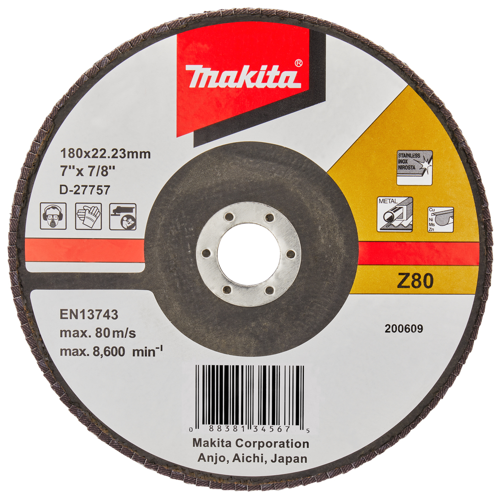 Lamellenschuurschijf 180mm Z80